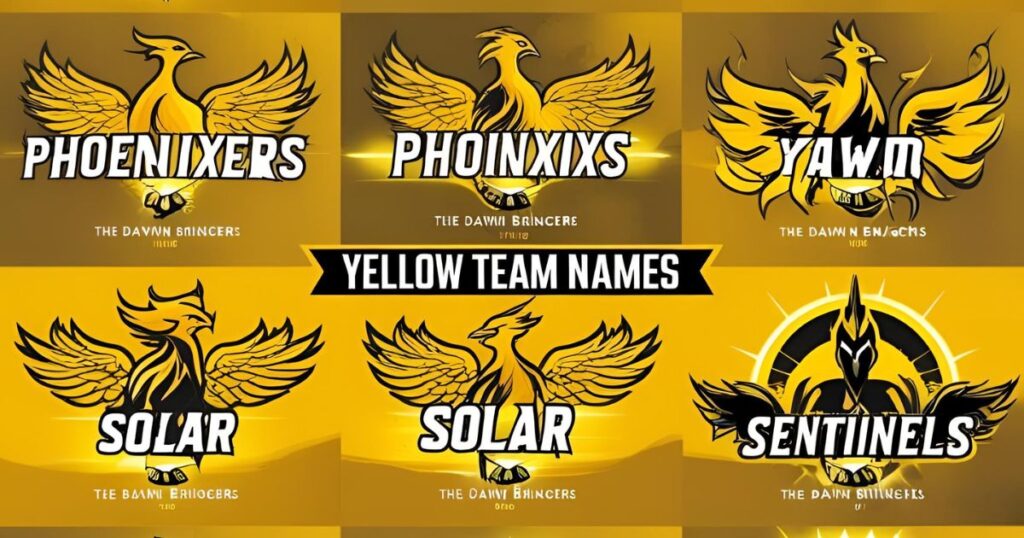Meaningful Yellow Team Names with Powerful Symbolism and Impact