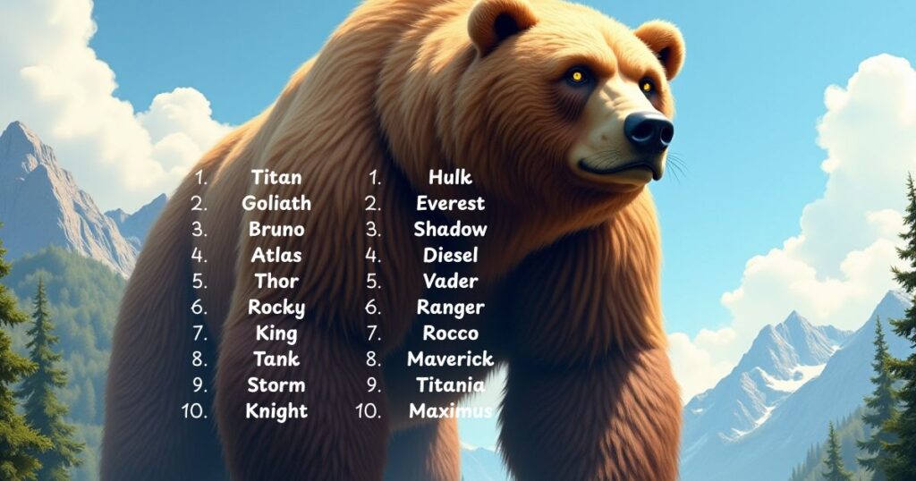 20 Cool and Strong Bear Names for Bold Personalities