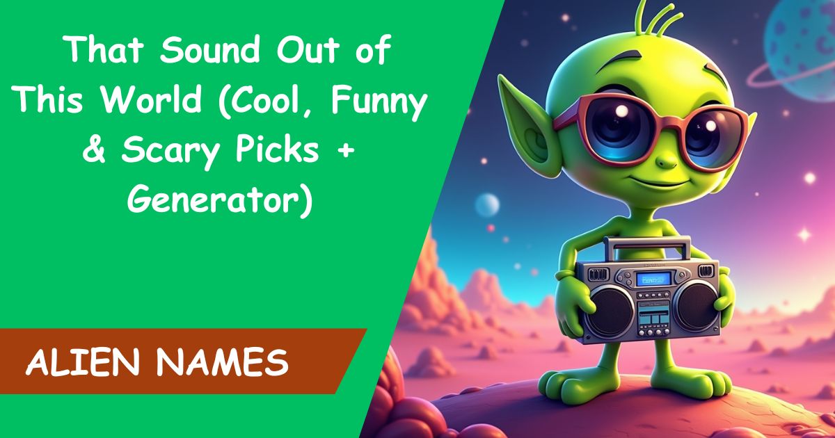 250+ Alien Names That Sound Out of This World (Cool, Funny & Scary Picks + Generator)