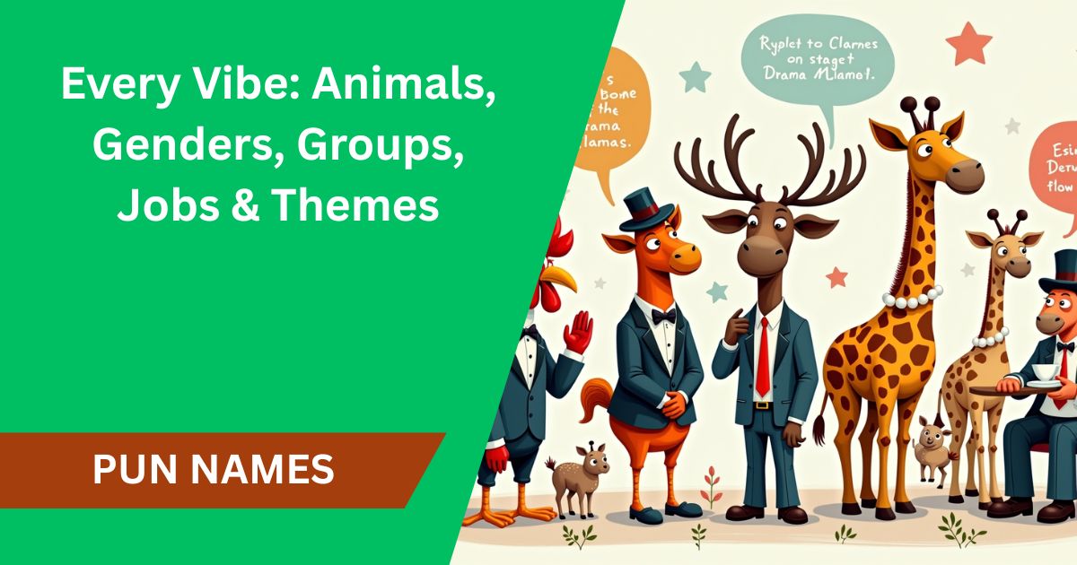 250+ Pun Names for Every Vibe: Animals, Genders, Groups, Jobs & Themes