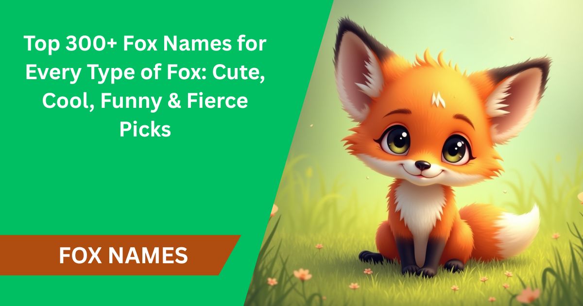 Top 300+ Fox Names for Every Type of Fox: Cute, Cool, Funny & Fierce Picks