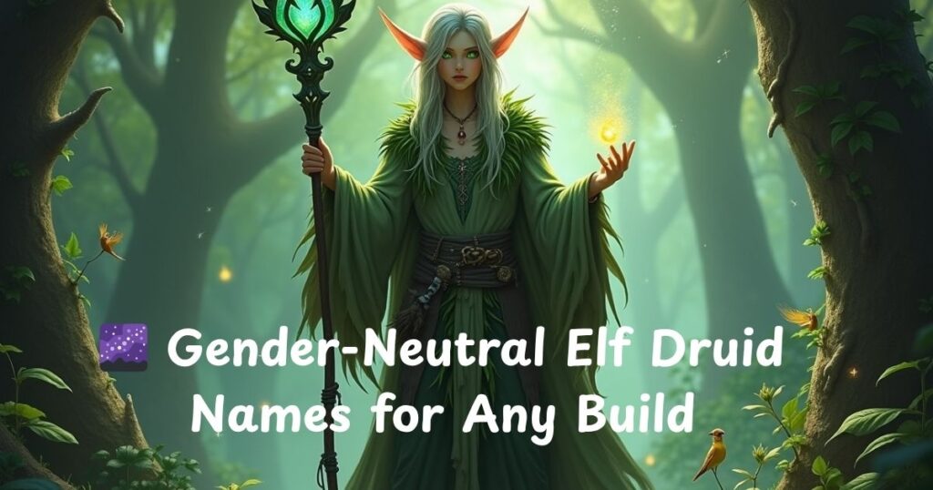 🌌 Gender-Neutral Elf Druid Names for Any Build
