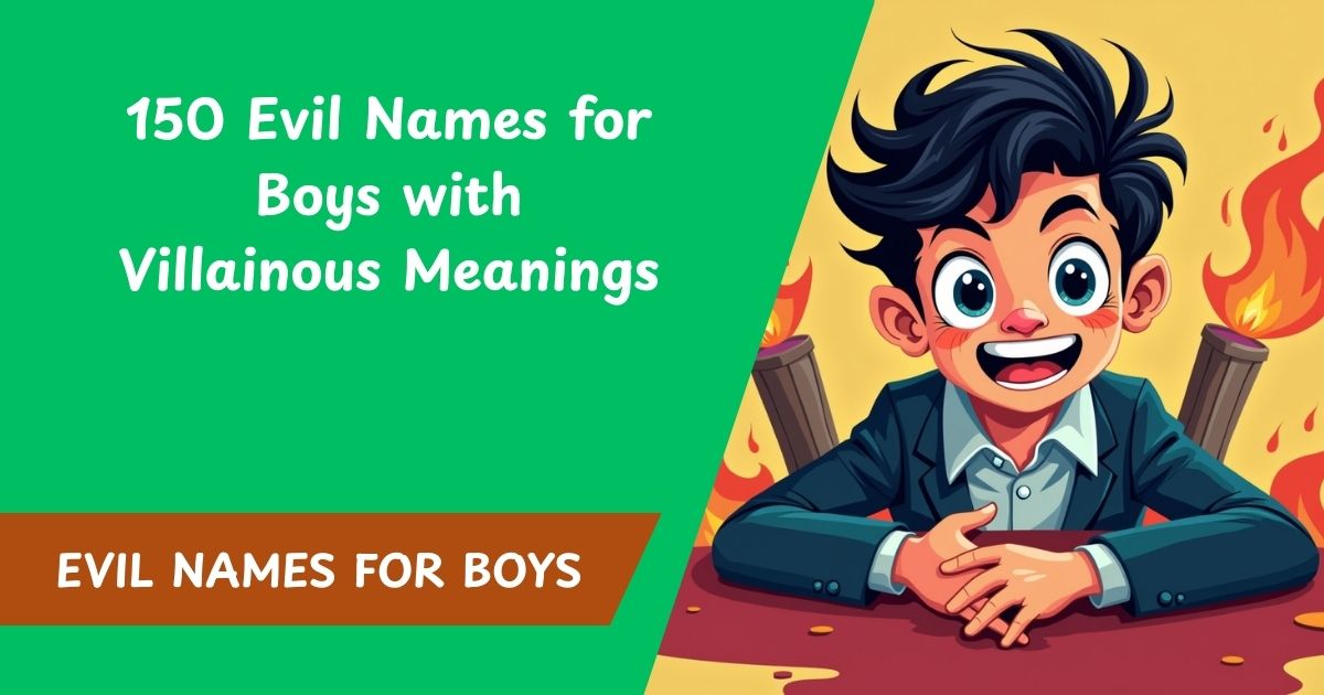 150 Evil Names for Boys with Villainous Meanings