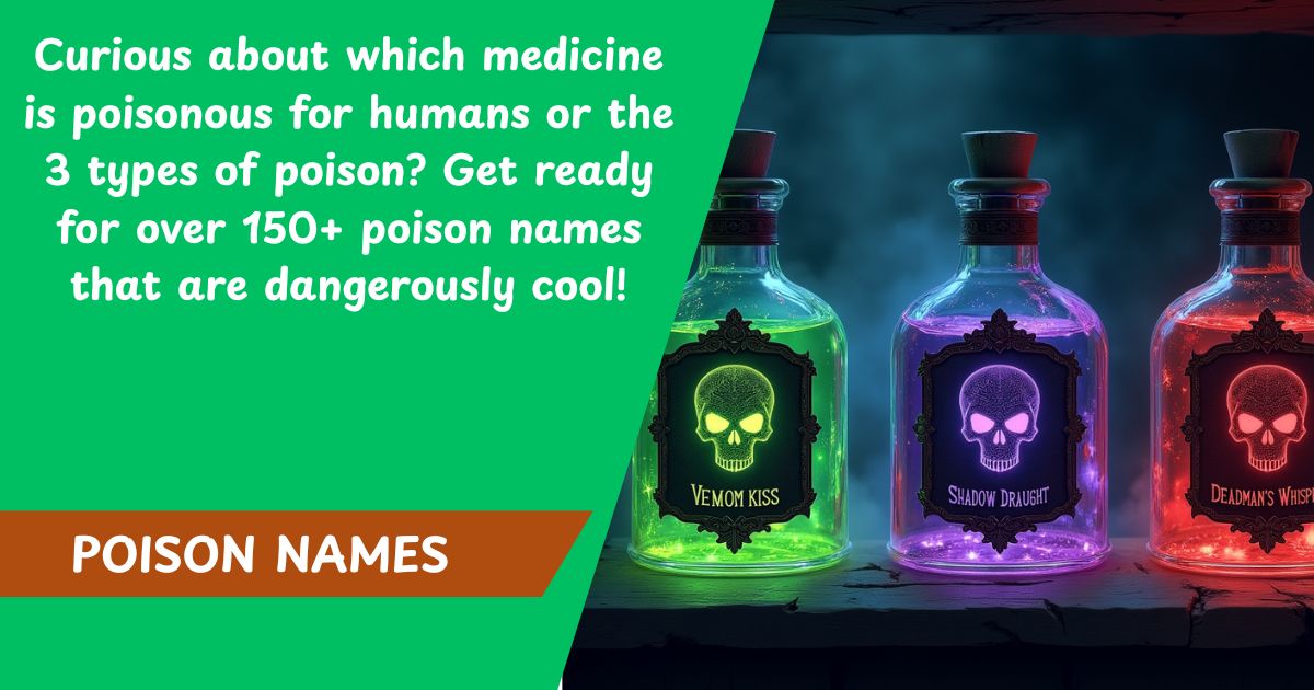 150+ Poison Names That Are Dangerously Cool