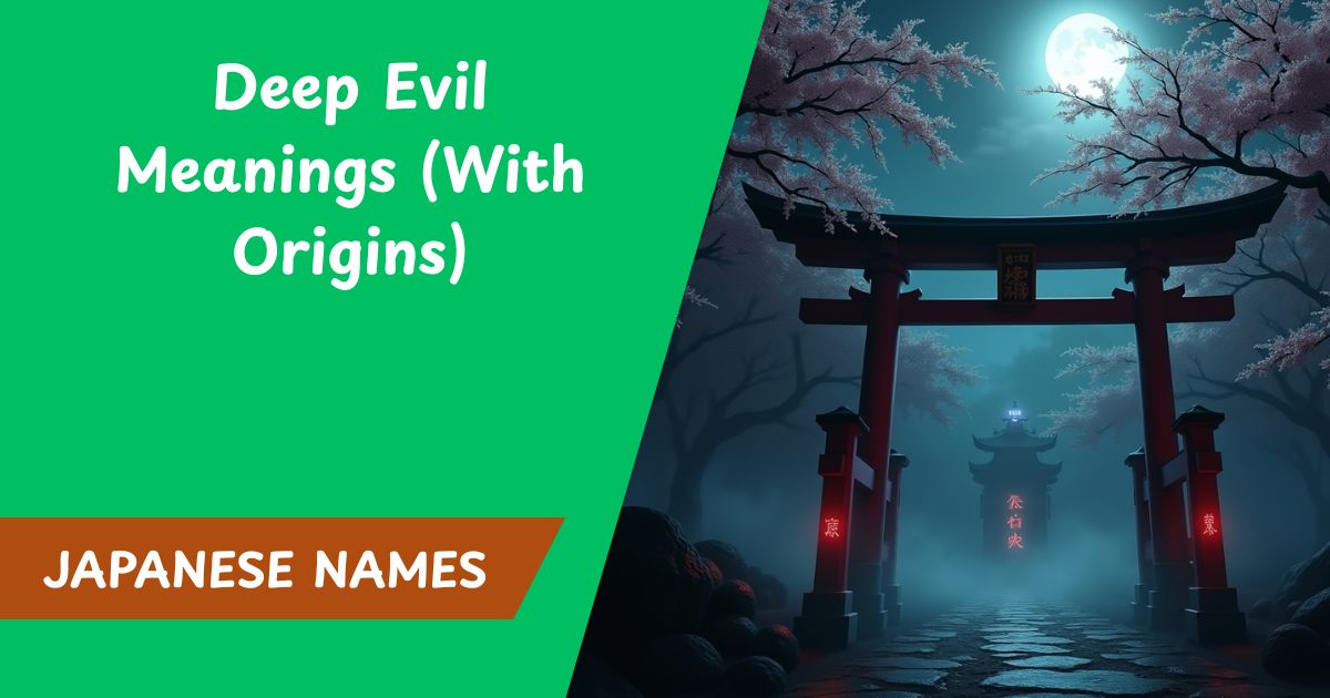 165+ Dark & Mysterious Japanese Names with Deep Evil Meanings (With Origins)