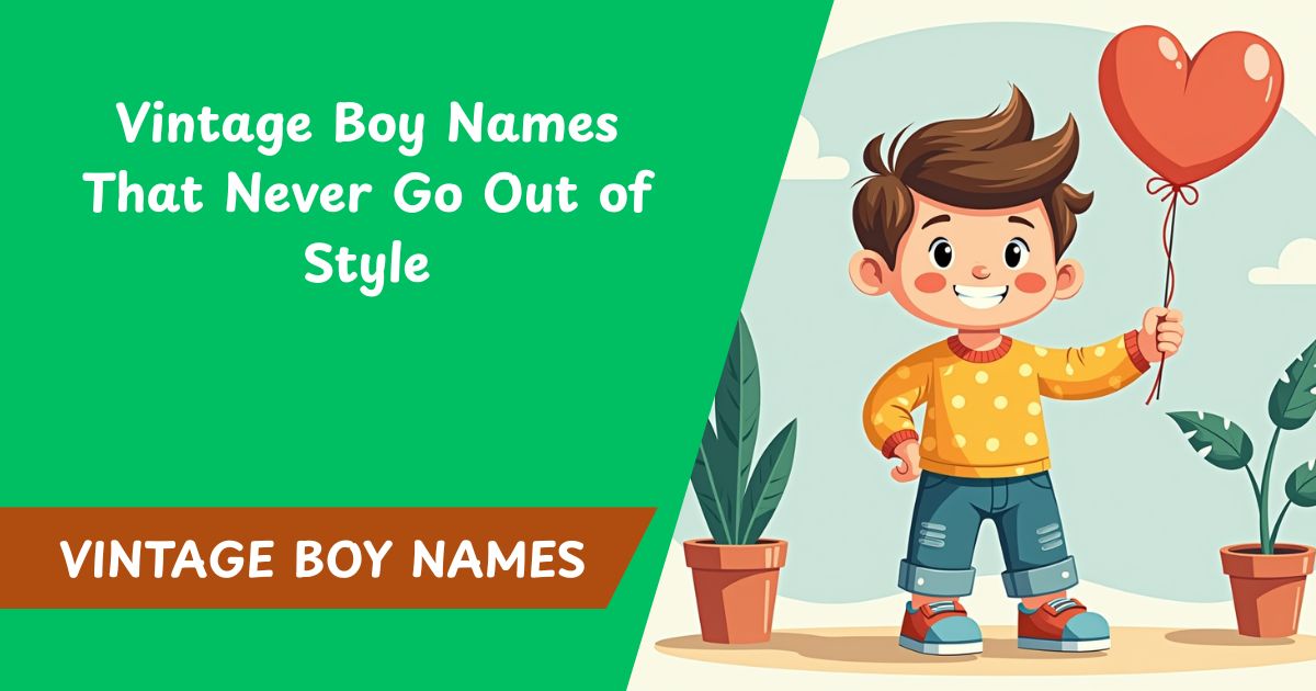 250+ Vintage Boy Names That Never Go Out of Style