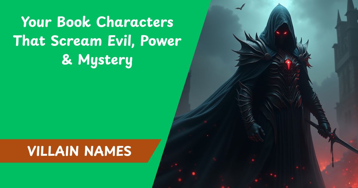 60+ Villain Names for Your Book Characters That Scream Evil, Power & Mystery
