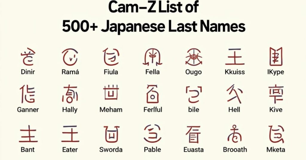 Complete A–Z List of 500+ Japanese Last Names