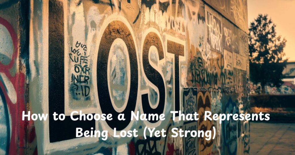 How to Choose a Name That Represents Being Lost (Yet Strong)