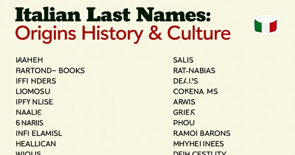Popular Italian Last Names and Their Meanings