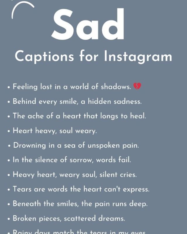 Short Sad Captions For Instagram