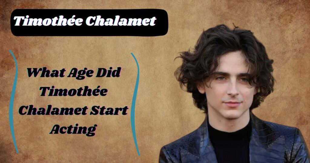 What Age Did Timothée Chalamet Start Acting
